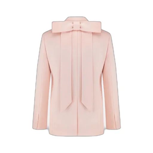 Jacket With Shawl Collar And Removable Bow