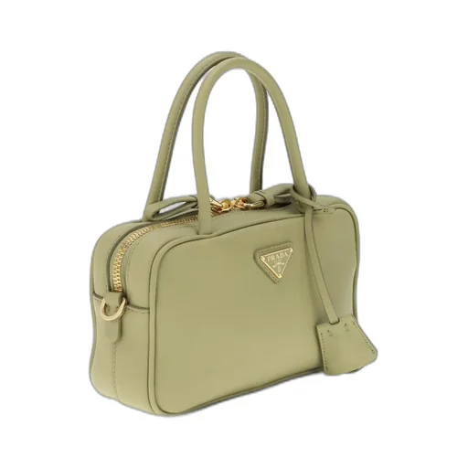 Prada Triangle-Logo Zipped Handbag