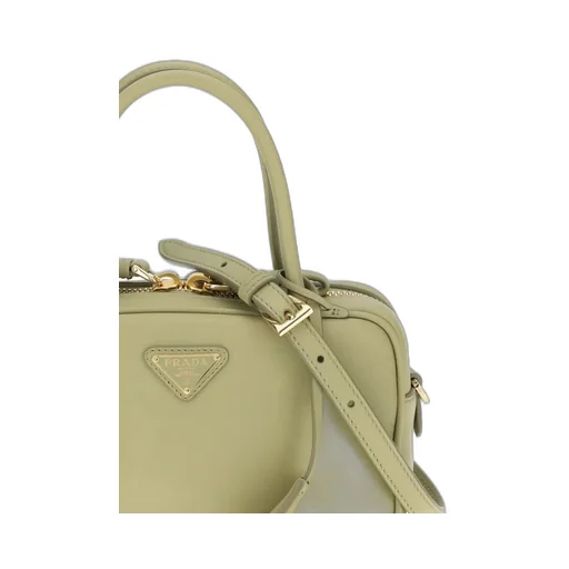 Prada Triangle-Logo Zipped Handbag