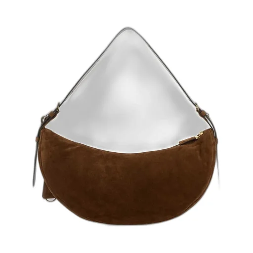 Prada Triangle-Logo Demi-Lune Shoulder Bag