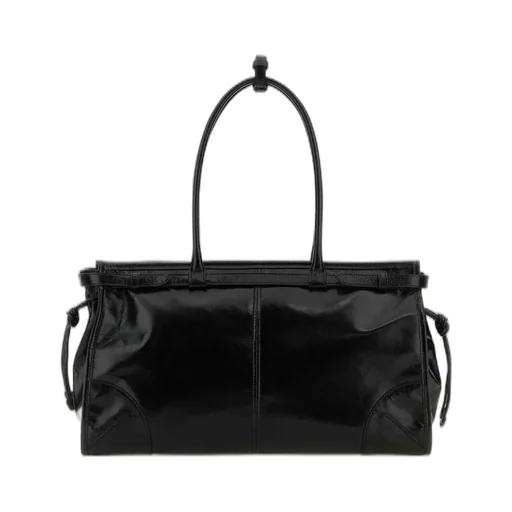 Prada Triangle-Logo Drawstring Shoulder Bag