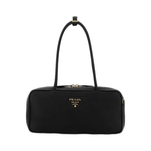 Prada Triangle-Logo Zipped Shoulder Bag