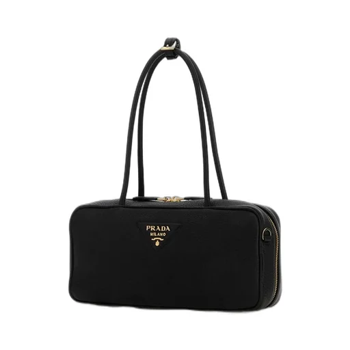 Prada Triangle-Logo Zipped Shoulder Bag