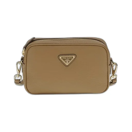Prada Triangle-Logo Zipped Crossbody Bag