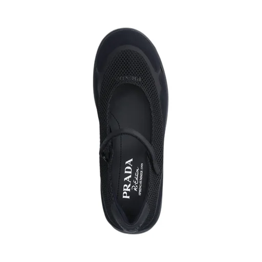 Prada Round-Toe Mesh Ballerinas