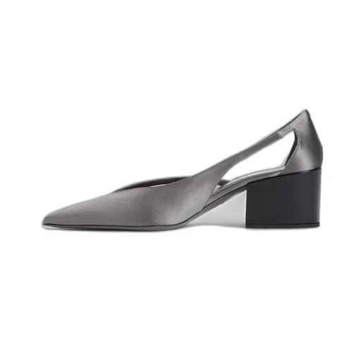 Prada Pointed-Toe Satin Cut-Out Pumps