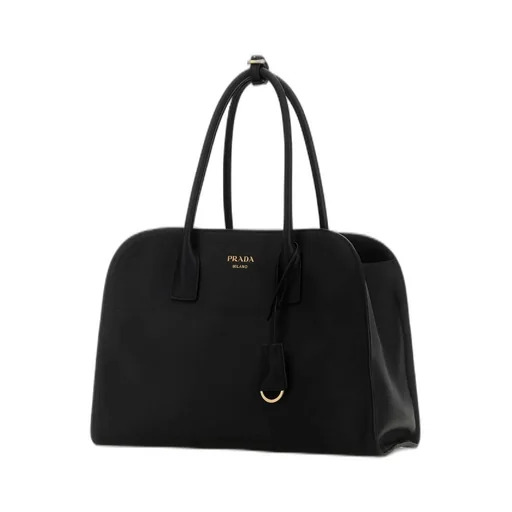 Prada Logo Detailed Open Top Large Tote Bag