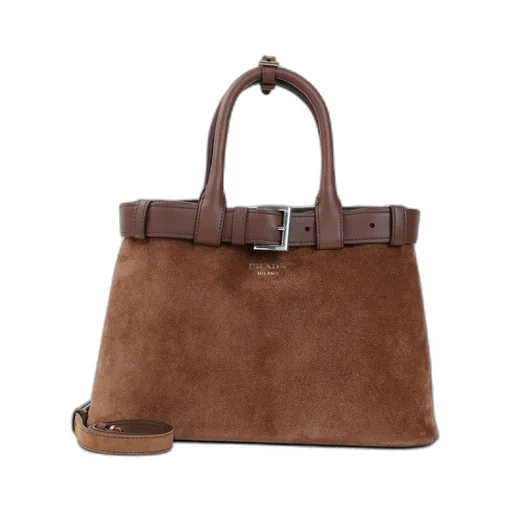 Prada Belted Open-Top Medium Handbag