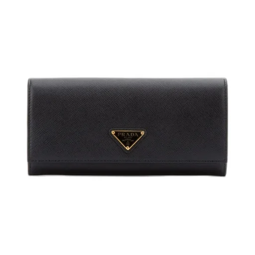 Prada Logo Plaque Continental Wallet
