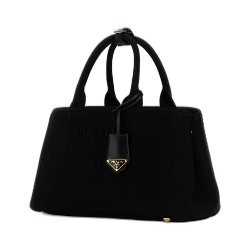 Prada Logo-Embroidered Large Handbag