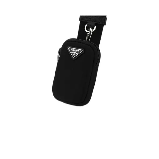 Prada Logo Patch Zip-Up Shoulder Bag