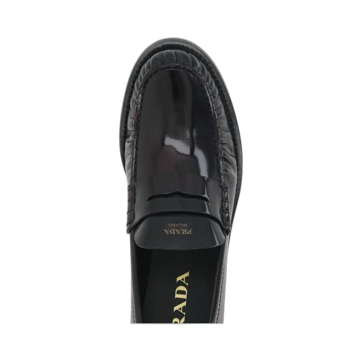 Prada Ruched Slip-On Loafers