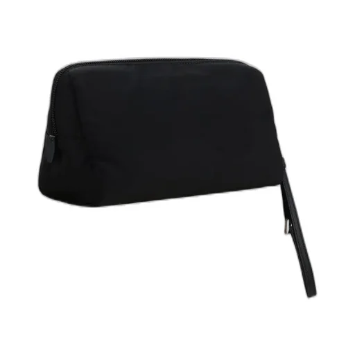 Prada Triangle Logo Zip-Up Pouch