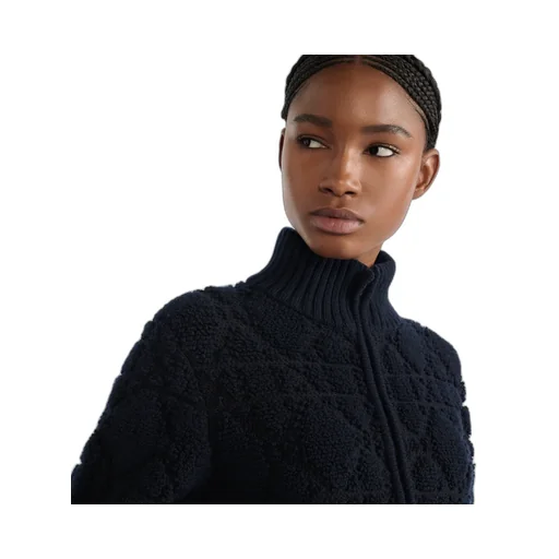 Dioralps Macrocannage Zipped Cardigan