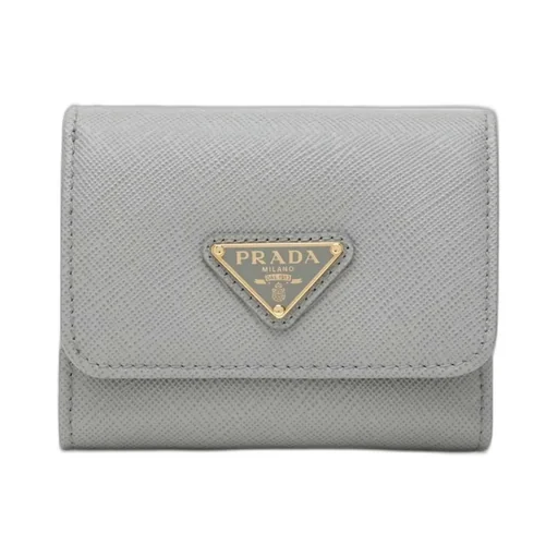 Prada Triangle-Logo Tri-Fold Wallet