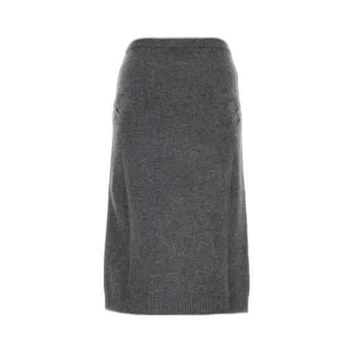 Prada Slit-Detail Midi Knit Skirt