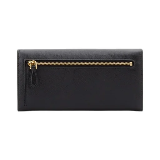 Prada Logo Plaque Continental Wallet