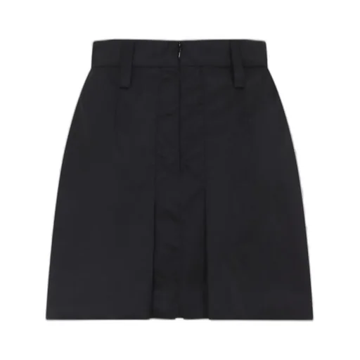 Prada Triangle-Logo Pleated Mini Skirt