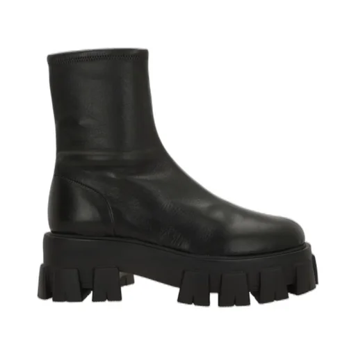 Prada Round-Toe Zipped Boots