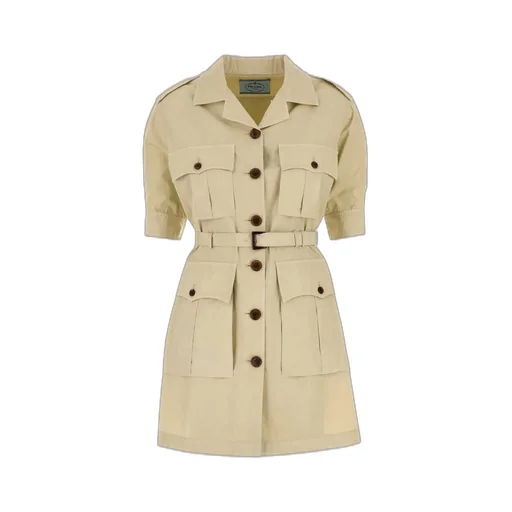 Prada Short-Sleeved Belted Dress