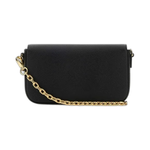 Prada Logo Plaque Chain Linked Crossbody Bag