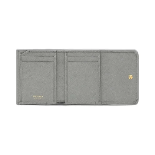 Prada Triangle-Logo Tri-Fold Wallet