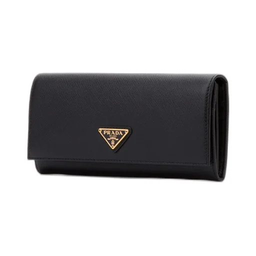 Prada Logo Plaque Continental Wallet