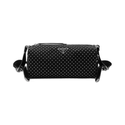 Prada Embellished Zip-Up Shoulder Bag