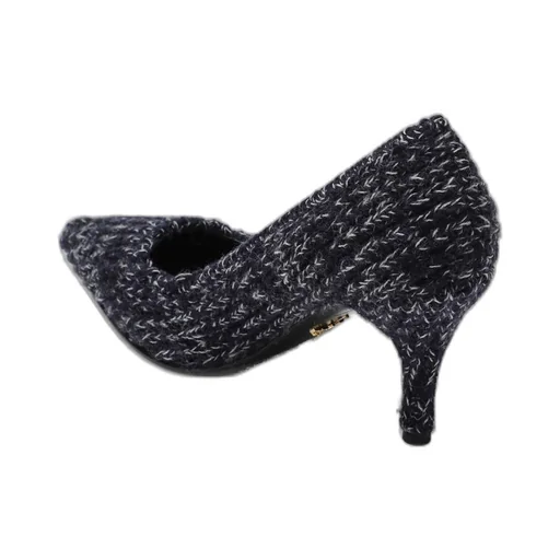 Prada Knitted Pointed-Toe Pumps