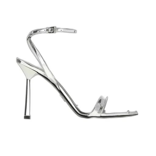 Prada Triangle-Logo High-Heeled Sandals