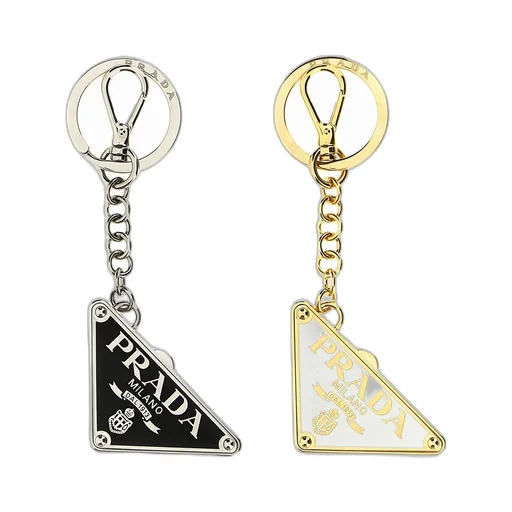 Prada Logo-Triangle Set-Of-Two Keyrings