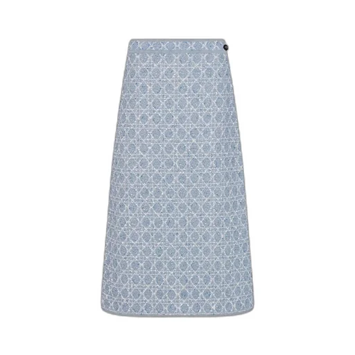 Mid-Length Macrocannage Straight Skirt