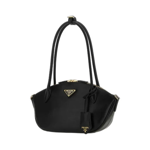 Prada Logo Plaque Tote Bag