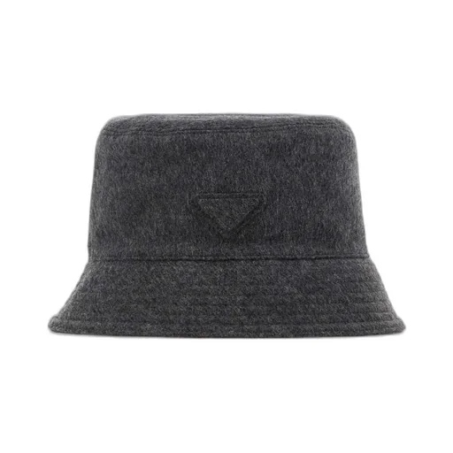 Prada Triangle-Logo Bucket Hat