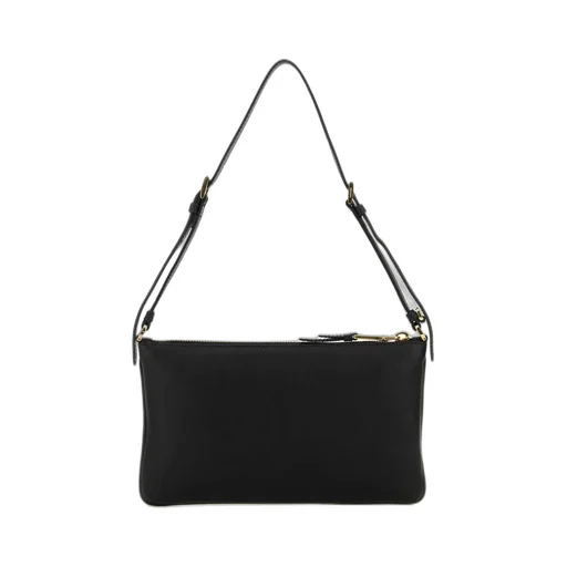 Prada Logo Plaque Zipped Shoulder Bag