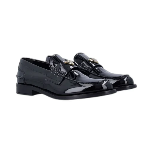 Prada Triangle-Logo Moccasins