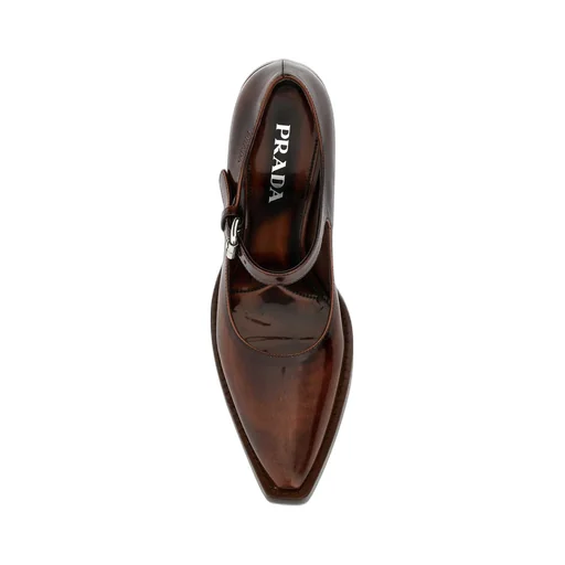 Prada Logo Detailed Buckled Pumps