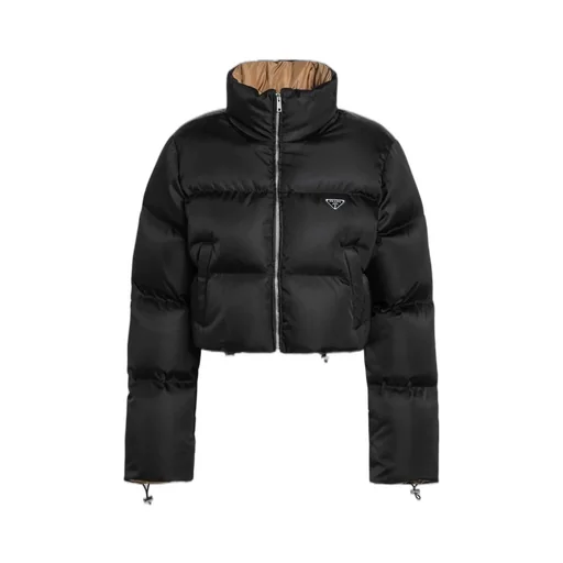 Prada Re-Nylon Zipped Cropped Down Jacket