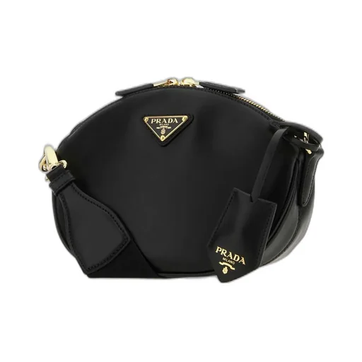 Prada Triangle-Logo Zipped Crossbody Bag