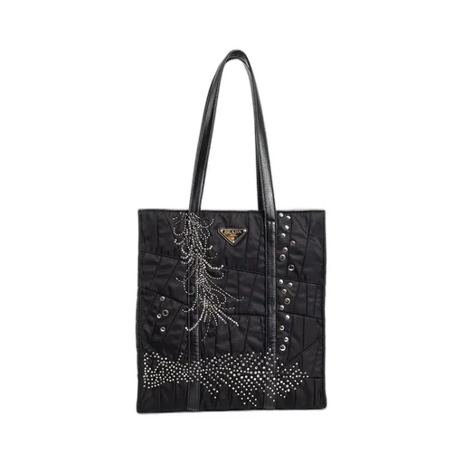 Prada Embellished Quilted Tote Bag
