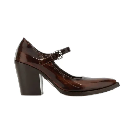 Prada Logo Detailed Buckled Pumps