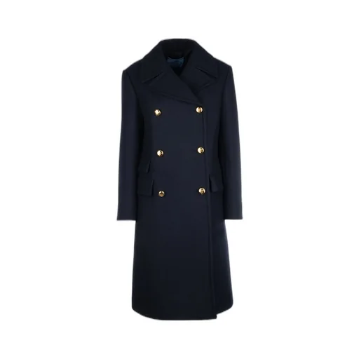 Prada Logo Patch Double-Breasted Coat