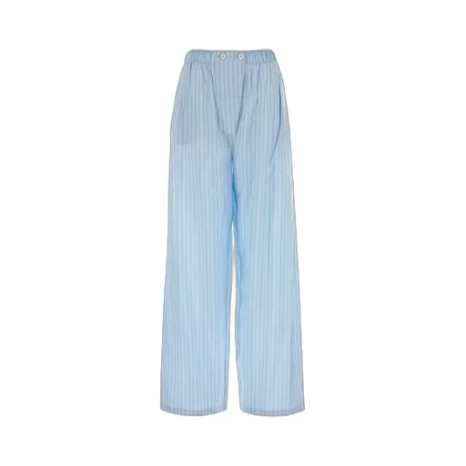 Prada Triangle-Patch Striped Pants