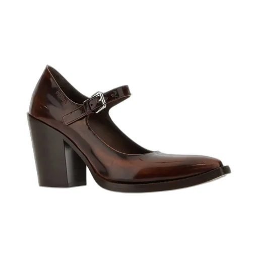 Prada Logo Detailed Buckled Pumps