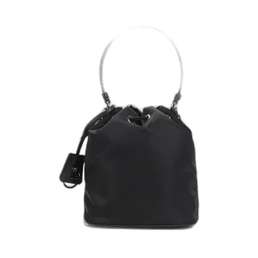 Prada Re-Nylon Logo Plaque Bucket Bag