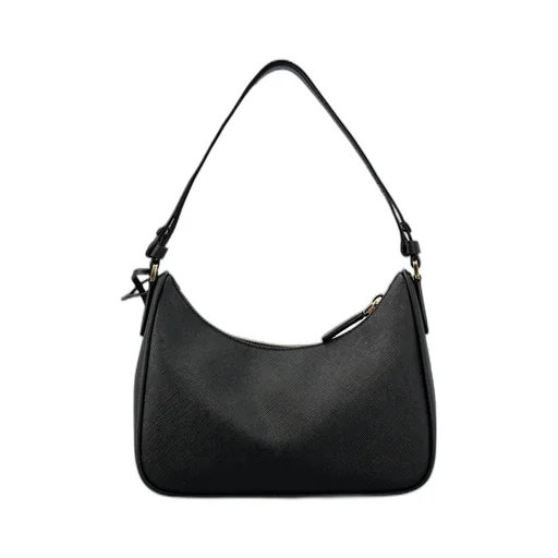 Prada Logo Plaque Zipped Shoulder Bag