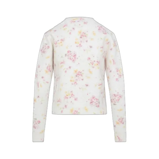 Prada Floral Detailed Crewneck Cardigan