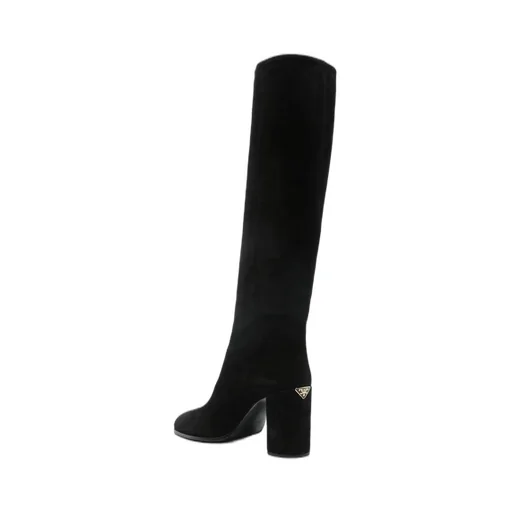 Prada Block-Heeled Knee-High Boots