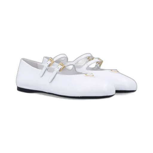 Prada Round-Toe Ballerina Shoes