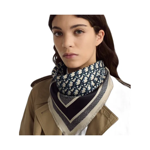 Dior Oblique Diortwin 70 Square Scarf